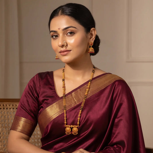 1 Gram Matt Polish Long Mangalsutra Size 36 inch