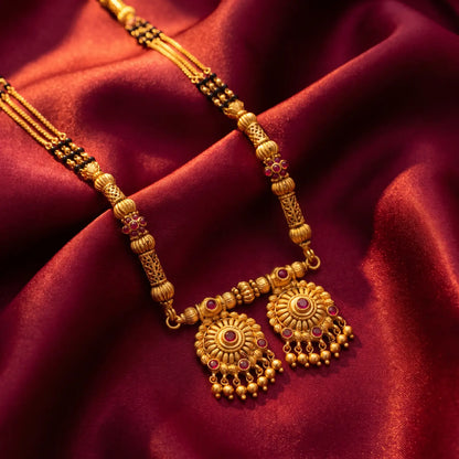 1 Gram Matt Polish Long Mangalsutra Size 36 inch