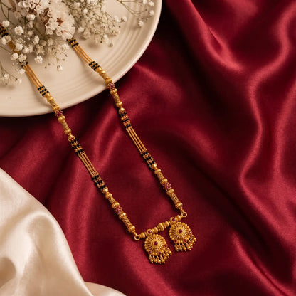 1 Gram Matt Polish Long Mangalsutra Size 36 inch