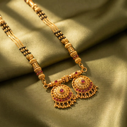 1 Gram Matt Polish Long Mangalsutra Size 36 inch