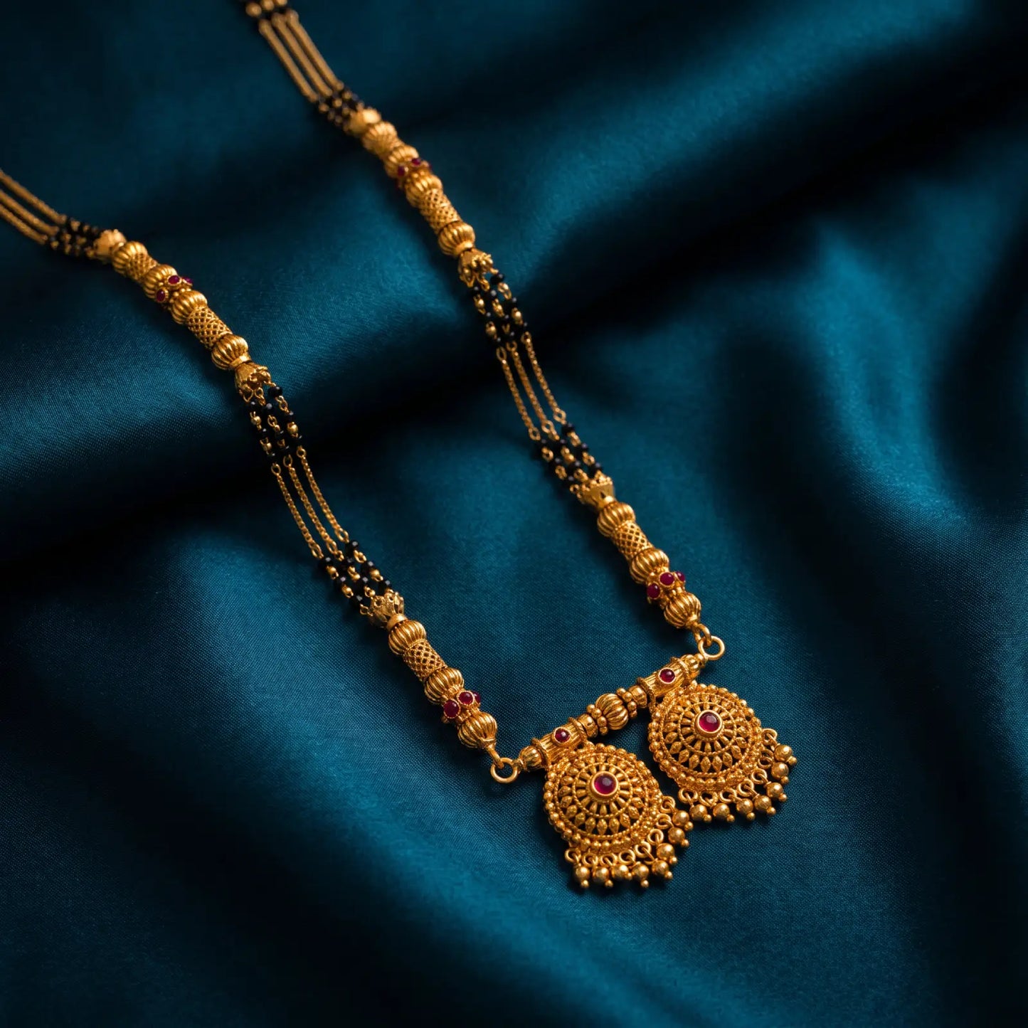 1 Gram Matt Polish Long Mangalsutra Size 36 inch
