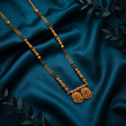 1 Gram Matt Polish Long Mangalsutra Size 36 inch