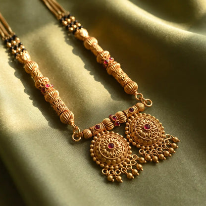 1 Gram Matt Polish Long Mangalsutra Size 36 inch