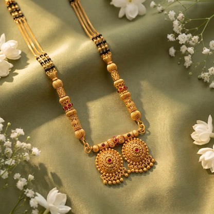1 Gram Matt Polish Long Mangalsutra Size 36 inch
