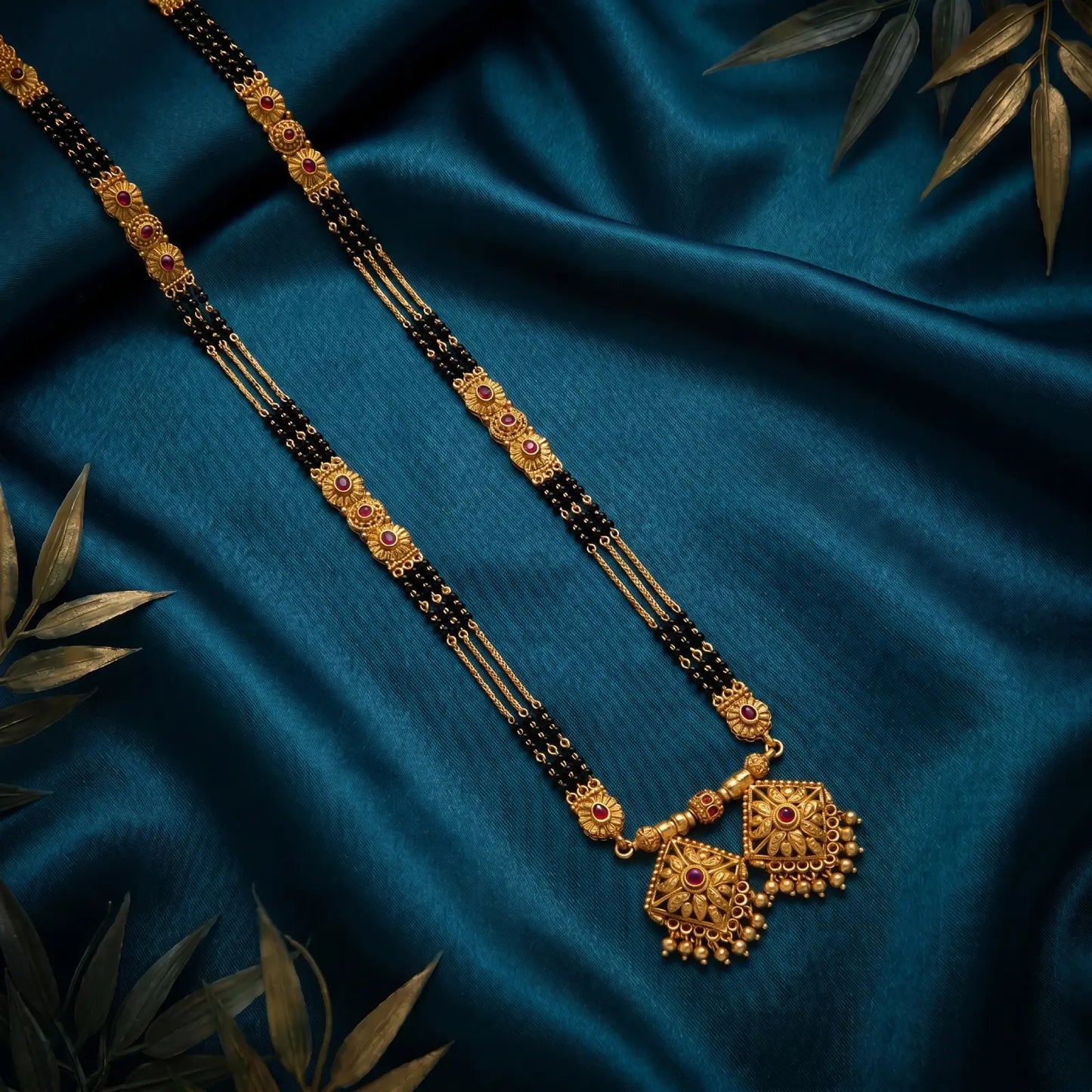 1 Gram Matt Polish Long Mangalsutra - 36" inch