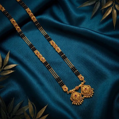 1 Gram Matt Polish Long Mangalsutra - 36" inch