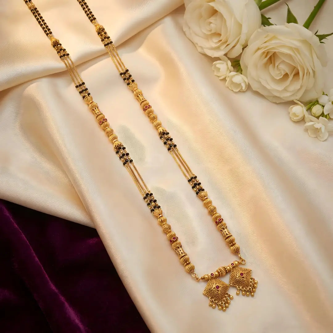 Matte Long Mangalsutra - 36“ inch Premium