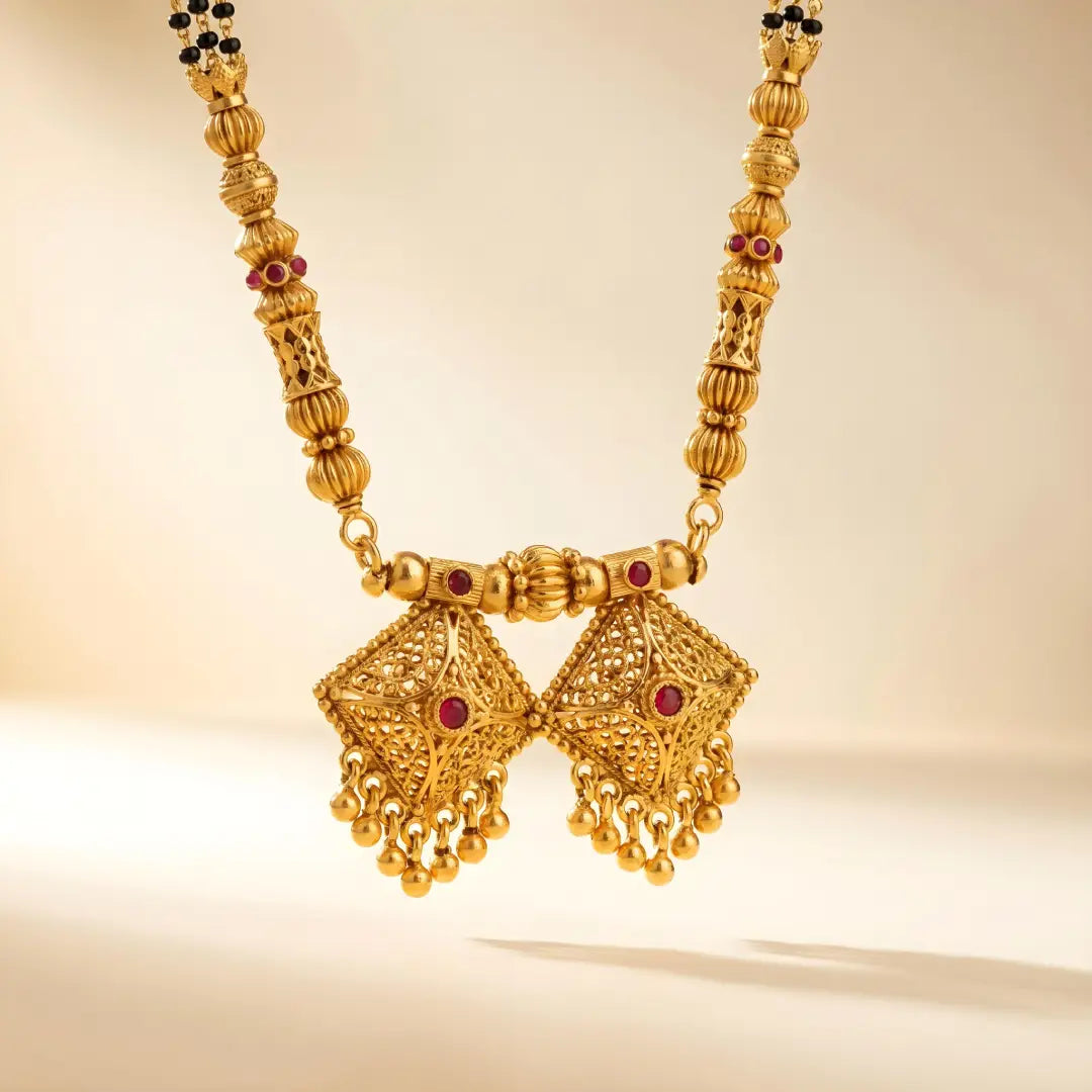 Matte Long Mangalsutra - 36“ inch Premium