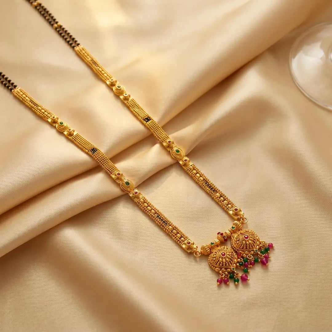1 Gram - Matte Patti Mangalsutra, 36 Inch