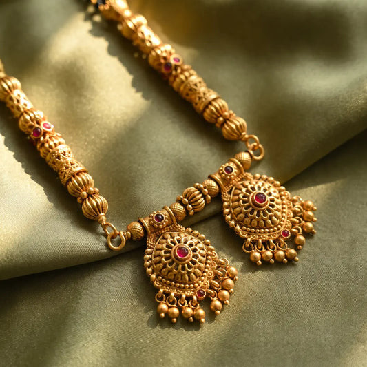 1 Gram Matt Polish Mangalsutra Combo Set