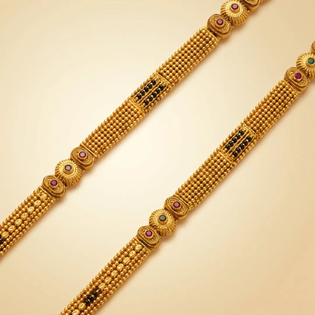 1 Gram - Matte Patti Mangalsutra, 36 Inch