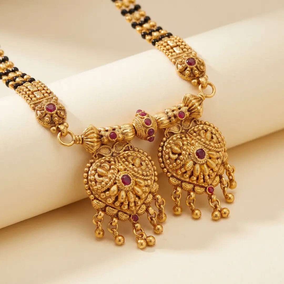1 Gram - Matte Patti Mangalsutra, 36 Inch