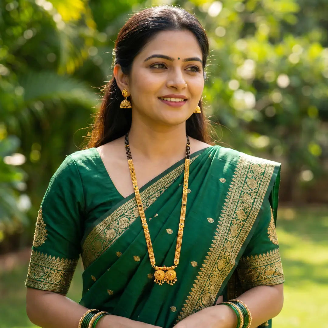 1 Gram - Matte Patti Mangalsutra, 36 Inch