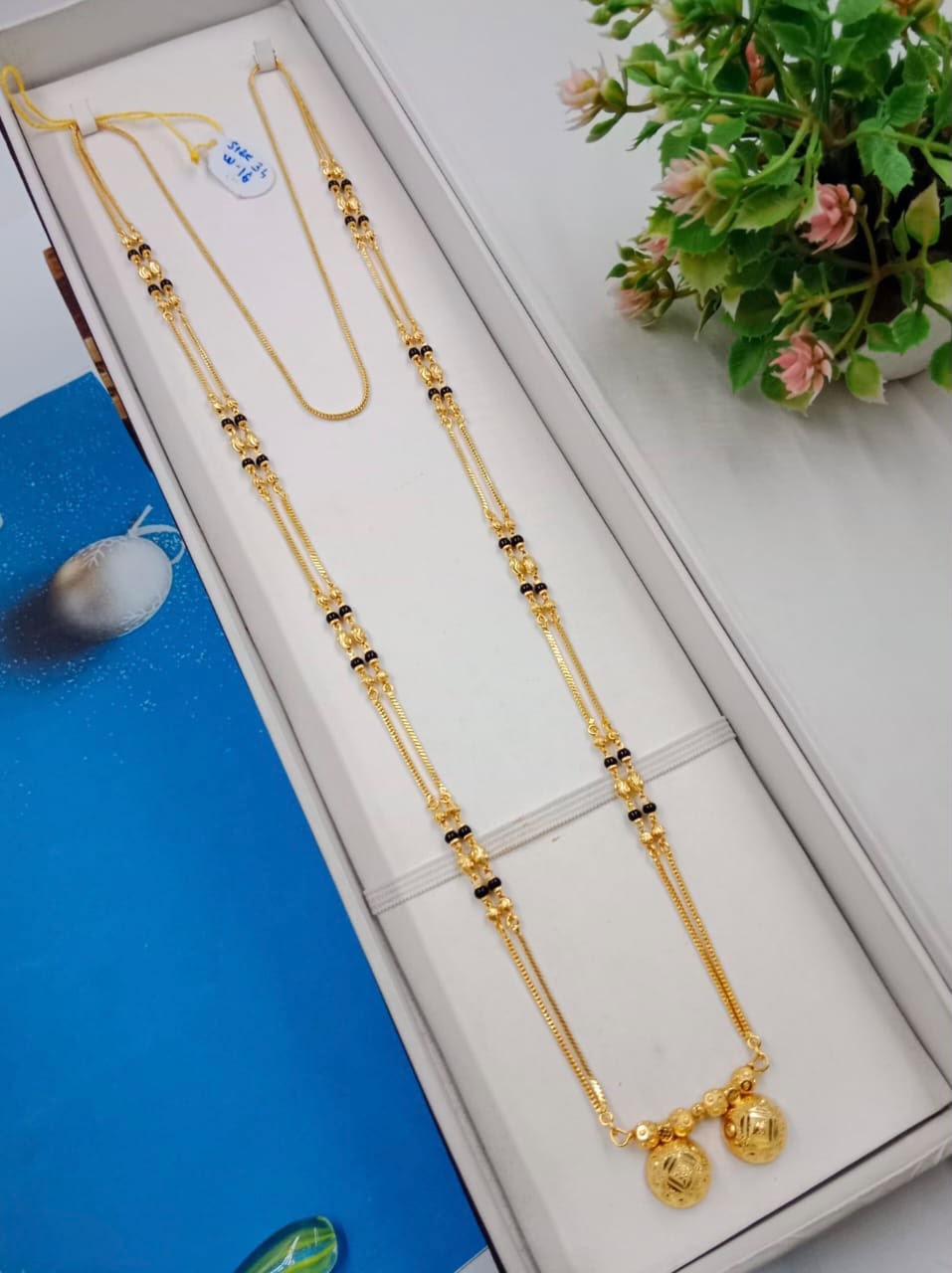 1 Gram Farming Polish Long Mangalsutra - 36" inches