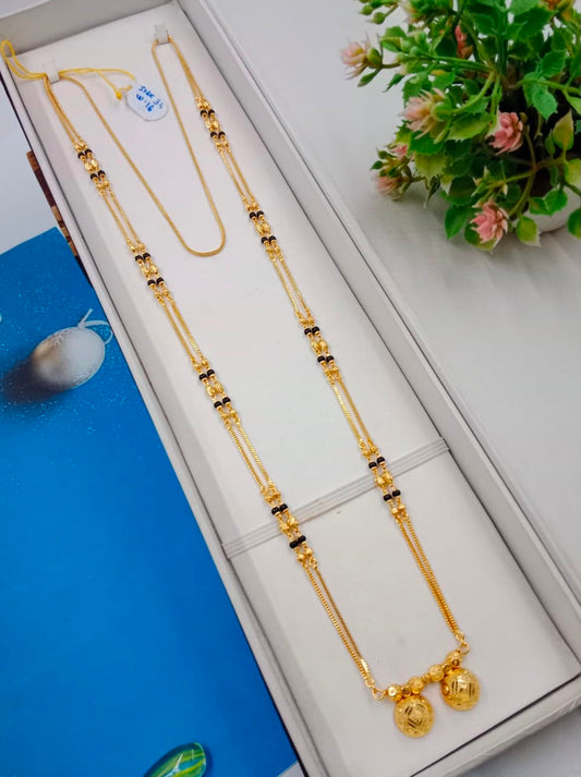 1 Gram Farming Polish Long Mangalsutra - 36" inches